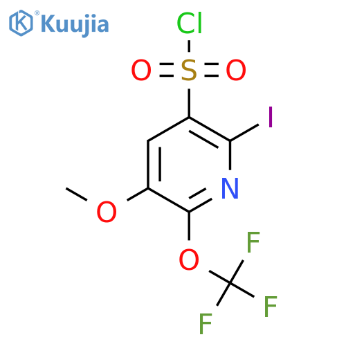 2-Iodo-5-methoxy-6-(trifluoromethoxy)pyridine-3-sulfonyl chloride structure