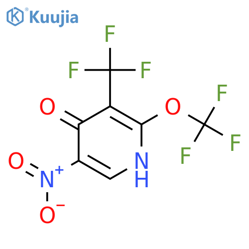 4-Hydroxy-5-nitro-2-(trifluoromethoxy)-3-(trifluoromethyl)pyridine structure