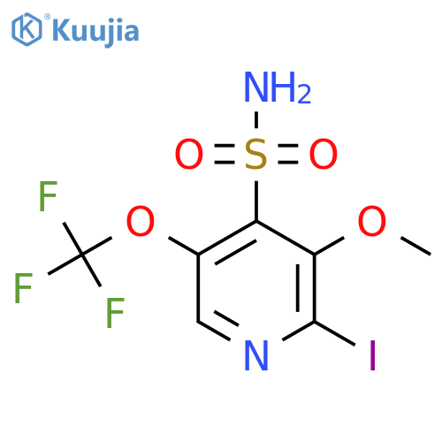 2-Iodo-3-methoxy-5-(trifluoromethoxy)pyridine-4-sulfonamide structure