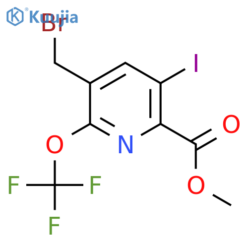 Methyl 3-(bromomethyl)-5-iodo-2-(trifluoromethoxy)pyridine-6-carboxylate structure