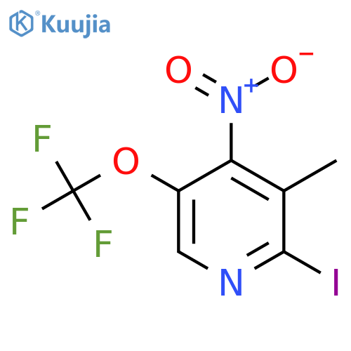 2-Iodo-3-methyl-4-nitro-5-(trifluoromethoxy)pyridine structure