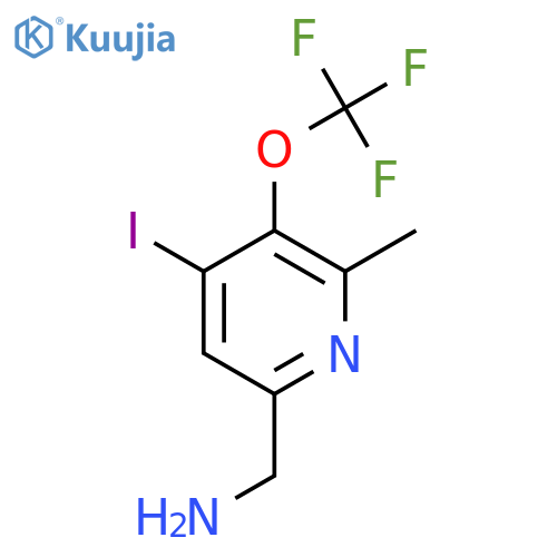 6-(Aminomethyl)-4-iodo-2-methyl-3-(trifluoromethoxy)pyridine structure