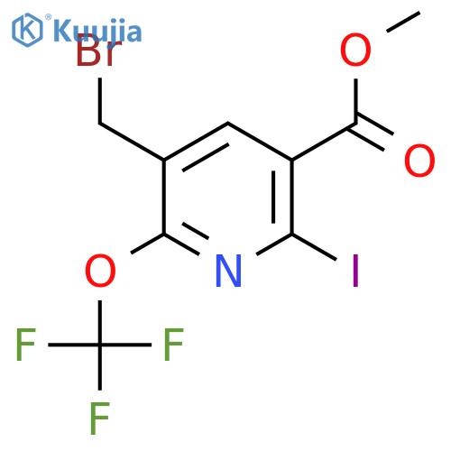 Methyl 3-(bromomethyl)-6-iodo-2-(trifluoromethoxy)pyridine-5-carboxylate structure