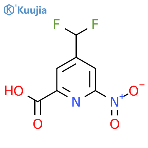 4-(Difluoromethyl)-2-nitropyridine-6-carboxylic acid structure