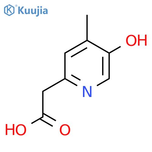 5-Hydroxy-4-methylpyridine-2-acetic acid structure