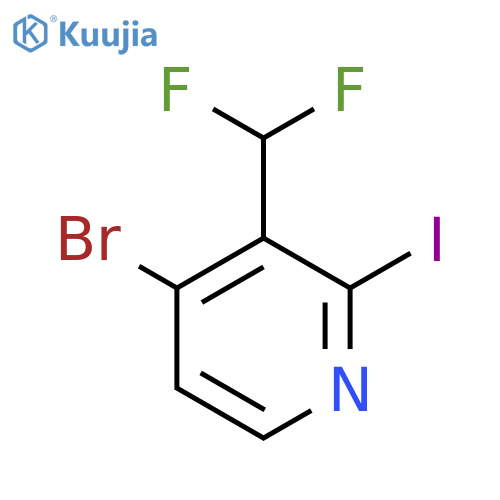 4-Bromo-3-(difluoromethyl)-2-iodopyridine structure