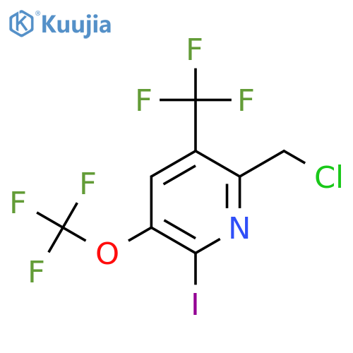 2-(Chloromethyl)-6-iodo-5-(trifluoromethoxy)-3-(trifluoromethyl)pyridine structure