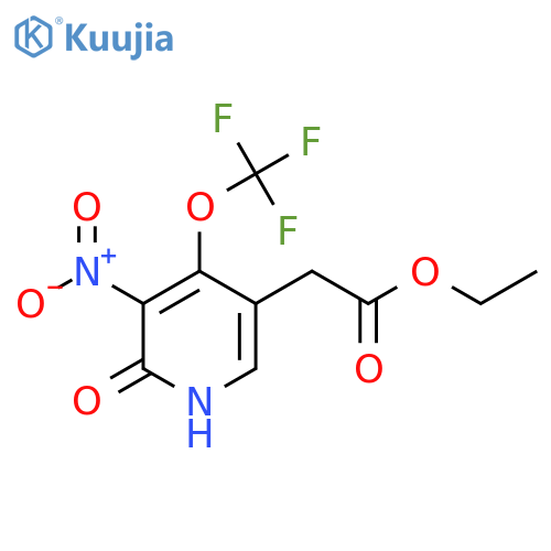 Ethyl 2-hydroxy-3-nitro-4-(trifluoromethoxy)pyridine-5-acetate structure