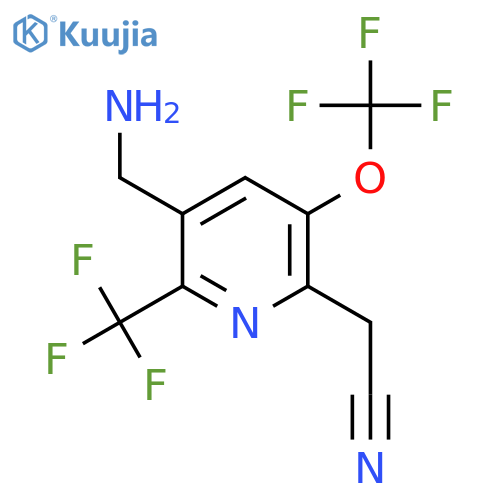 3-(Aminomethyl)-5-(trifluoromethoxy)-2-(trifluoromethyl)pyridine-6-acetonitrile structure