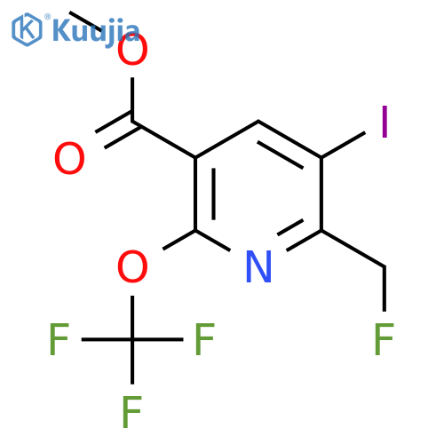 Methyl 2-(fluoromethyl)-3-iodo-6-(trifluoromethoxy)pyridine-5-carboxylate structure