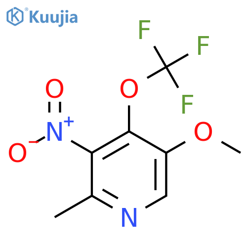 5-Methoxy-2-methyl-3-nitro-4-(trifluoromethoxy)pyridine structure
