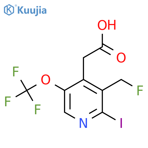 3-(Fluoromethyl)-2-iodo-5-(trifluoromethoxy)pyridine-4-acetic acid structure