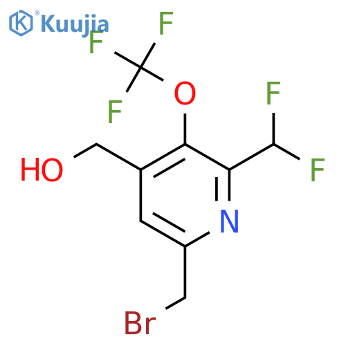 6-(Bromomethyl)-2-(difluoromethyl)-3-(trifluoromethoxy)pyridine-4-methanol structure
