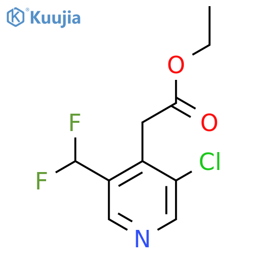 Ethyl 3-chloro-5-(difluoromethyl)pyridine-4-acetate structure
