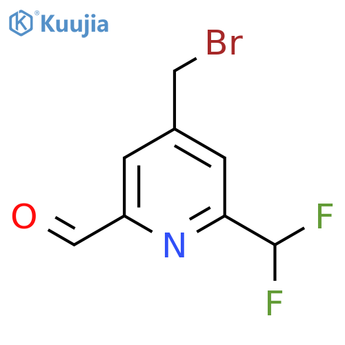 4-(Bromomethyl)-2-(difluoromethyl)pyridine-6-carboxaldehyde structure