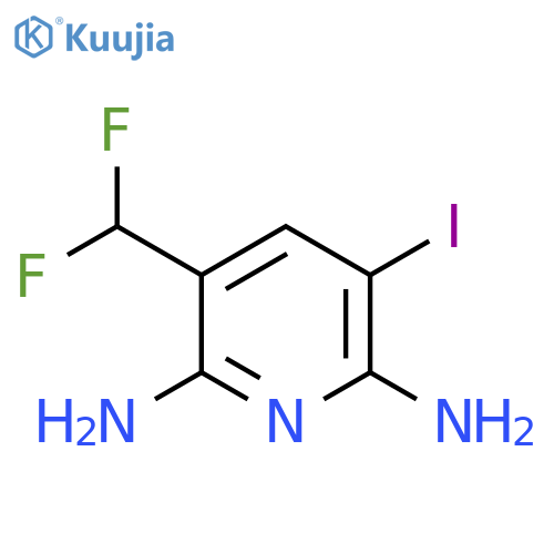 2,6-Diamino-3-(difluoromethyl)-5-iodopyridine structure