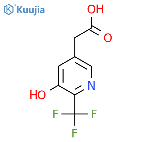 3-Hydroxy-2-(trifluoromethyl)pyridine-5-acetic acid structure