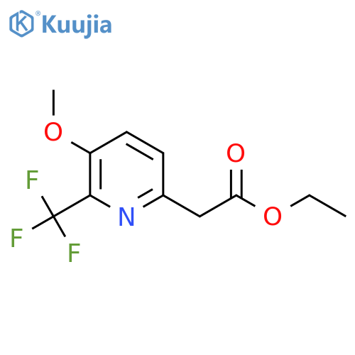 Ethyl 3-methoxy-2-(trifluoromethyl)pyridine-6-acetate structure