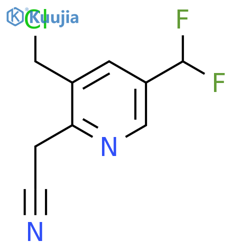 3-(Chloromethyl)-5-(difluoromethyl)pyridine-2-acetonitrile structure