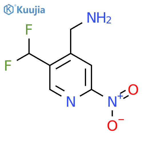4-(Aminomethyl)-5-(difluoromethyl)-2-nitropyridine structure