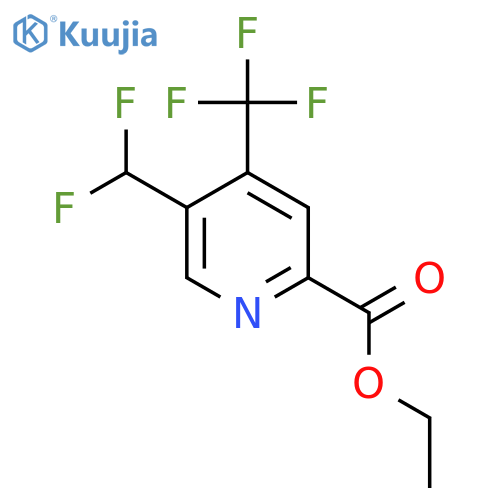 Ethyl 5-(difluoromethyl)-4-(trifluoromethyl)pyridine-2-carboxylate structure