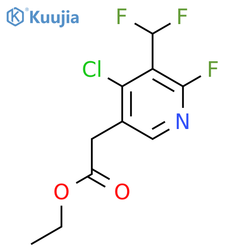 Ethyl 4-chloro-3-(difluoromethyl)-2-fluoropyridine-5-acetate structure