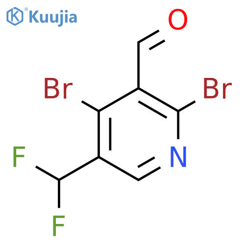 2,4-Dibromo-5-(difluoromethyl)pyridine-3-carboxaldehyde structure