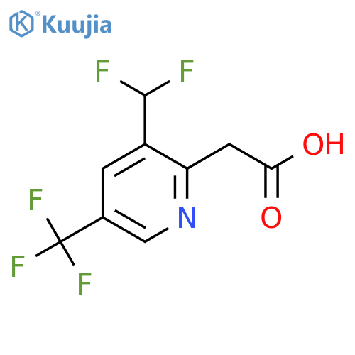 3-(Difluoromethyl)-5-(trifluoromethyl)pyridine-2-acetic acid structure