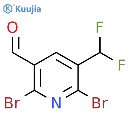 2,6-Dibromo-3-(difluoromethyl)pyridine-5-carboxaldehyde structure