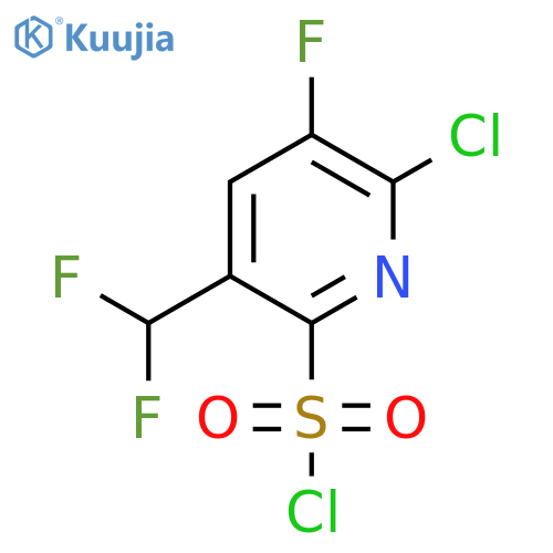 2-Chloro-5-(difluoromethyl)-3-fluoropyridine-6-sulfonyl chloride structure