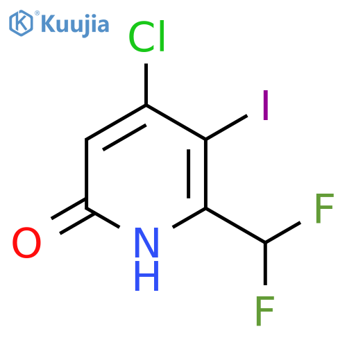 4-Chloro-2-(difluoromethyl)-6-hydroxy-3-iodopyridine structure