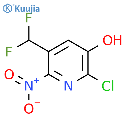 2-Chloro-5-(difluoromethyl)-3-hydroxy-6-nitropyridine structure