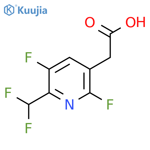 3,6-Difluoro-2-(difluoromethyl)pyridine-5-acetic acid structure