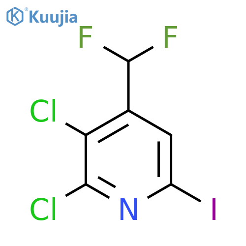 2,3-Dichloro-4-(difluoromethyl)-6-iodopyridine structure
