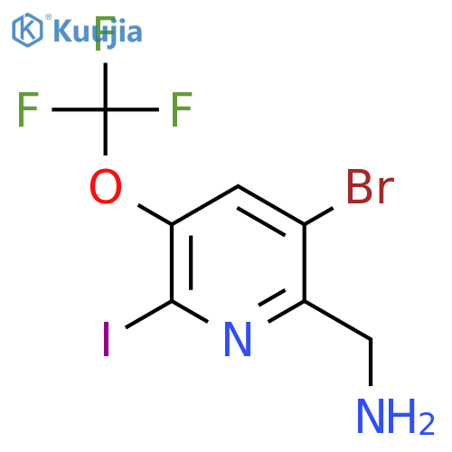 2-(Aminomethyl)-3-bromo-6-iodo-5-(trifluoromethoxy)pyridine structure