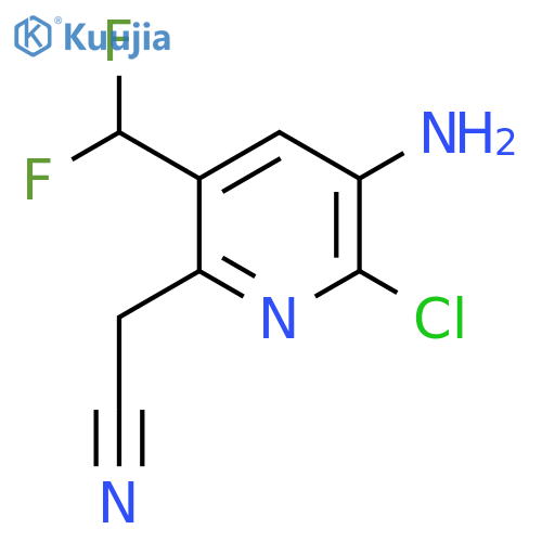 3-Amino-2-chloro-5-(difluoromethyl)pyridine-6-acetonitrile structure