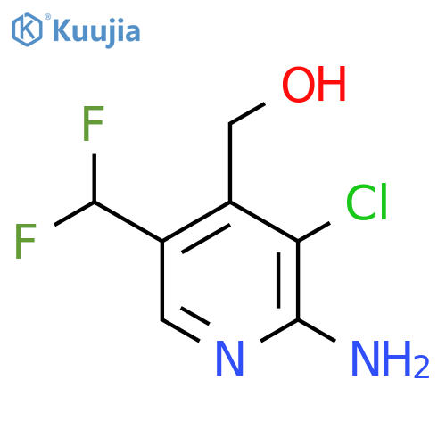 2-Amino-3-chloro-5-(difluoromethyl)pyridine-4-methanol structure