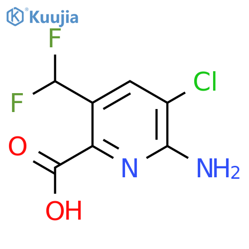 2-Amino-3-chloro-5-(difluoromethyl)pyridine-6-carboxylic acid structure