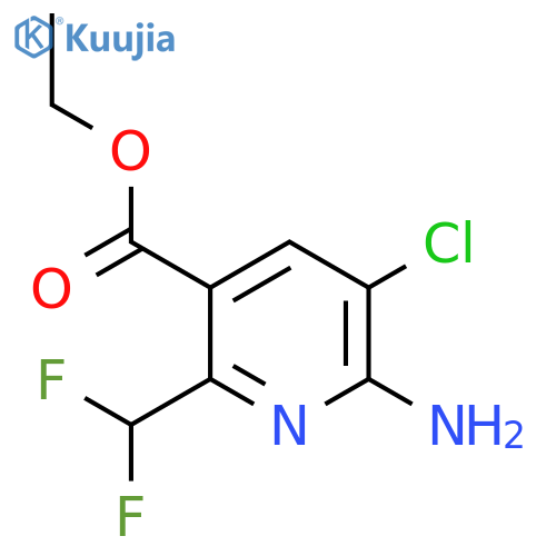 Ethyl 2-amino-3-chloro-6-(difluoromethyl)pyridine-5-carboxylate structure
