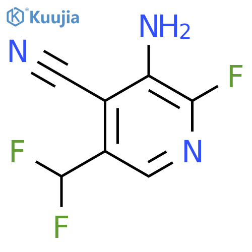 3-Amino-4-cyano-5-(difluoromethyl)-2-fluoropyridine structure