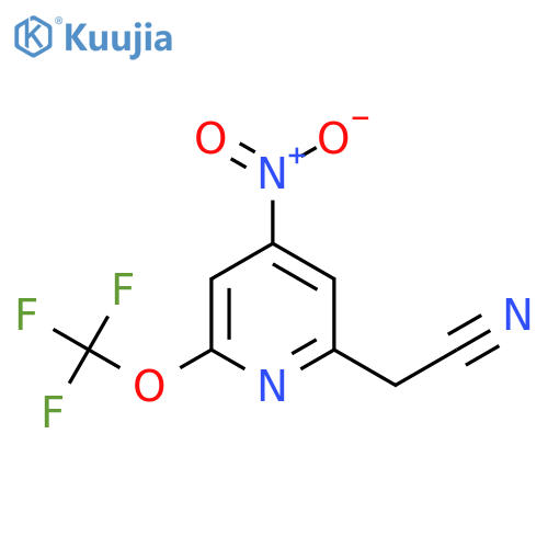 4-Nitro-2-(trifluoromethoxy)pyridine-6-acetonitrile structure