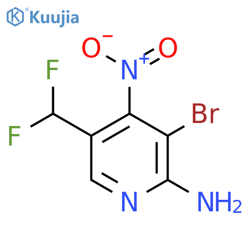 2-Amino-3-bromo-5-(difluoromethyl)-4-nitropyridine structure