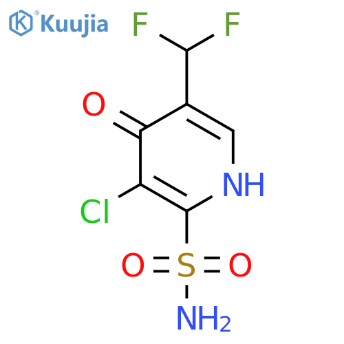 3-Chloro-5-(difluoromethyl)-4-hydroxypyridine-2-sulfonamide structure