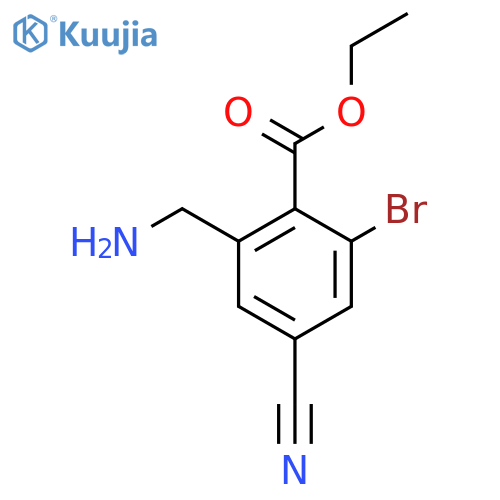 Ethyl 2-aminomethyl-6-bromo-4-cyanobenzoate structure