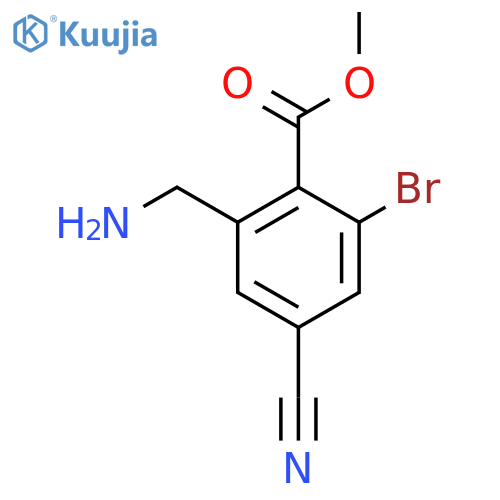 Methyl 2-aminomethyl-6-bromo-4-cyanobenzoate structure