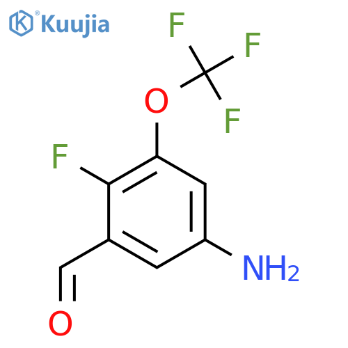 5-Amino-2-fluoro-3-(trifluoromethoxy)benzaldehyde structure
