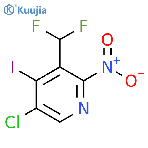 5-Chloro-3-(difluoromethyl)-4-iodo-2-nitropyridine structure