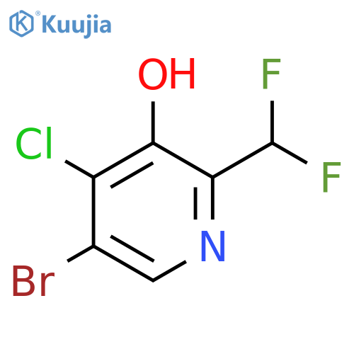 5-Bromo-4-chloro-2-(difluoromethyl)-3-hydroxypyridine structure