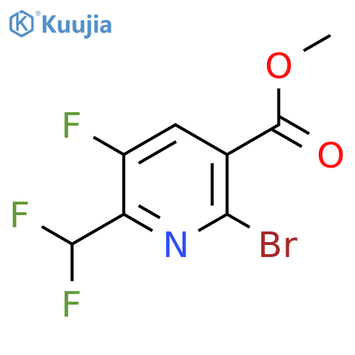 Methyl 2-bromo-6-(difluoromethyl)-5-fluoropyridine-3-carboxylate structure