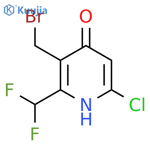 3-(Bromomethyl)-6-chloro-2-(difluoromethyl)-4-hydroxypyridine structure